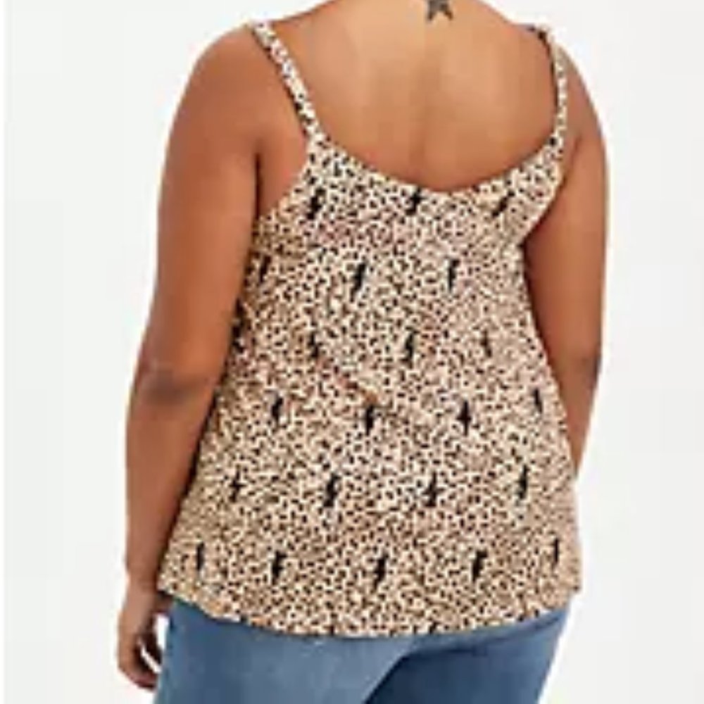 Torrid Plus Size Leopard Print w/ Lightning Bolts Cami Swing Top NWT - Picture 3 of 7